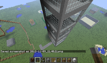 The Skyscraper, 5 levels high, each level about 15 blocks high.